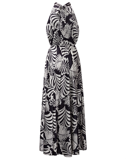 Karmamia Copenhagen - Ava Maxi Kjole - Navy Palm